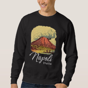 Moletom Retro Monte Vesúvio Napoli Italia Nápoles Itália N