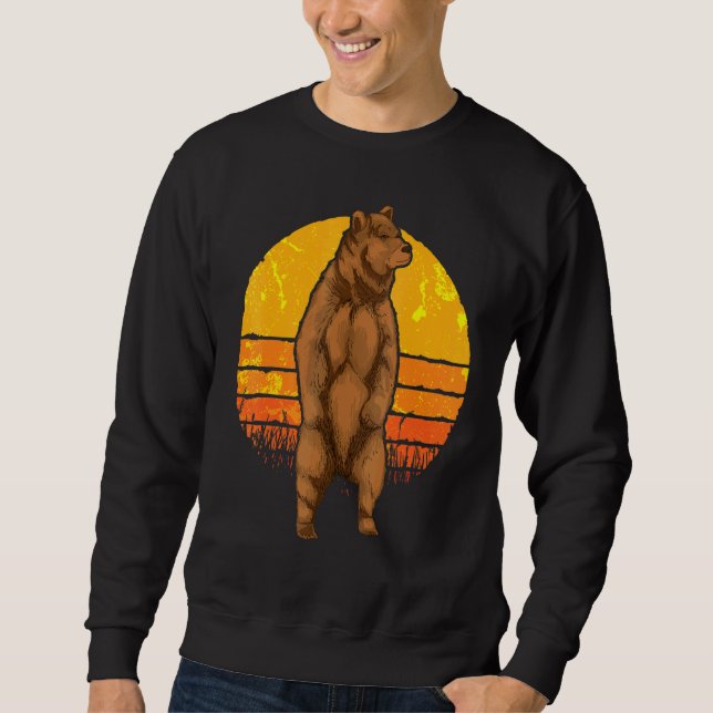 Moletom Retro Nature Bear Forest Animal Brown Bear 1 (Frente)