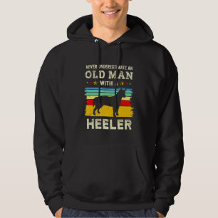 Moletom Retro Old Man Red Blue Heeler australiano Battle D