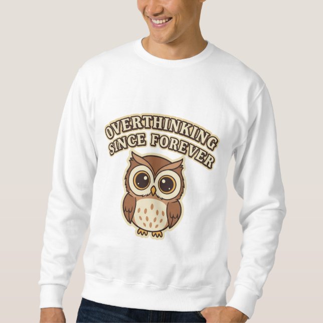 Moletom Retro Owl Thoughtful Mind Men’s Sweatshirt (Frente)