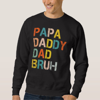 Moletom Retro Papa Pai Bruh Dia de os pais