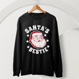 Moletom Retro Papais noeis Bestie Natal dos Homens Negros 