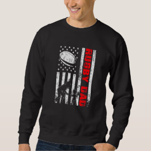 Moletom Retro Patriótico Americano Bandeira Americana Rugb
