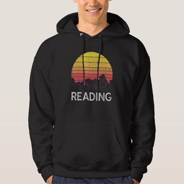 Moletom Retro Pennsylvania Reading Skyline Vintage Urban B (Frente)