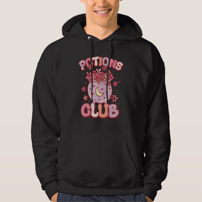 Moletom Retro Potions Club Floral Witch Vibes Spooky Vibes (Frente)