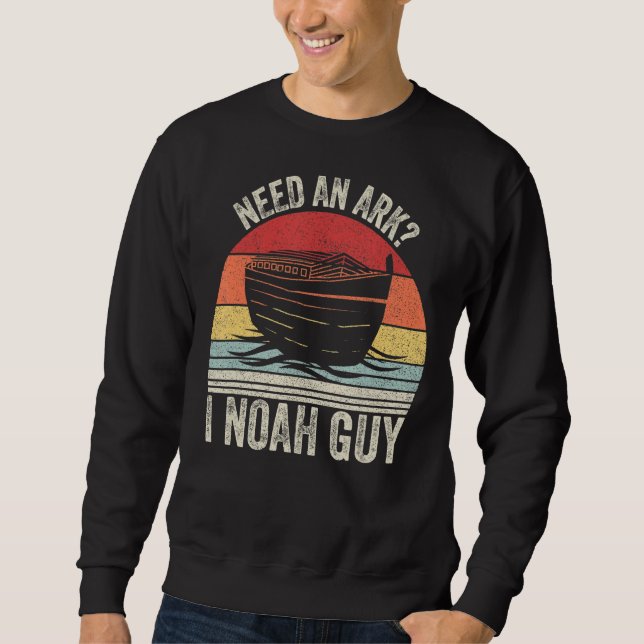 Moletom Retro Precisa De Arca Eu Noah Cara Christian Pun E (Frente)