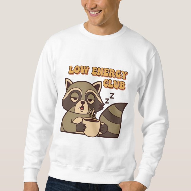 Moletom Retro Raccoon Low Energy Men’s Sweatshirt (Frente)