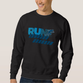 Moletom Retro Running Typography Sprinter Silhouette