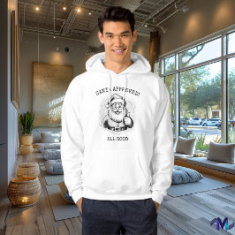 Moletom Retro Santa - Design Preto Meia-Tom Vintag