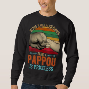 Moletom Retro Ser Pai É Uma Honra Ser Um Pappou É Pr