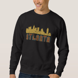 Moletom Retro Silhueta de Atlanta Paisagem Urbana Vintage
