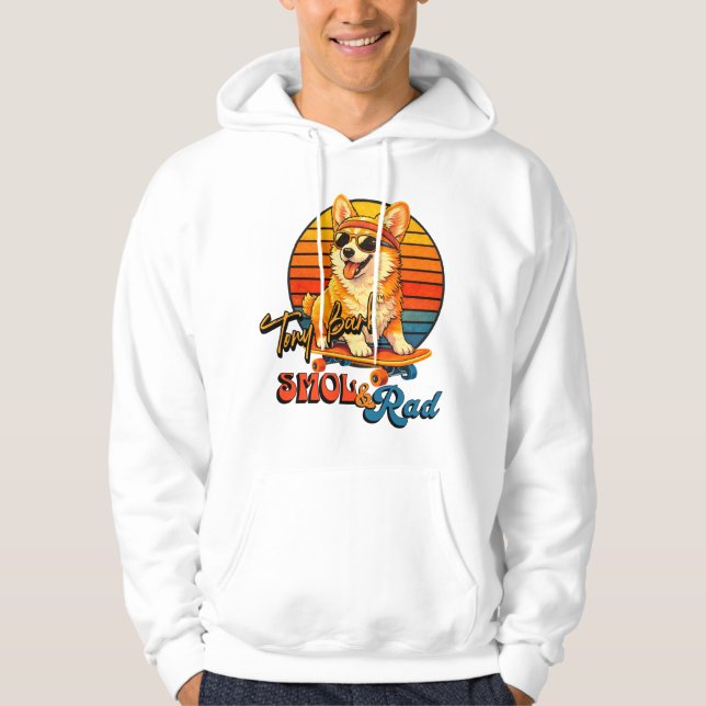 Moletom Retro Skate Corgi – Tony Bark™ – Smol & Radical  (Frente)
