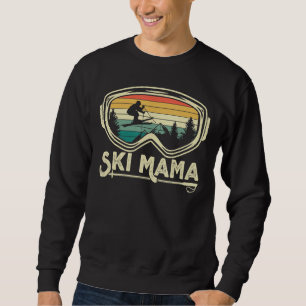 Moletom Retro Ski Mama Sunset Skiet Para Mãe Esqui Vinta