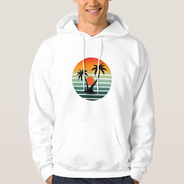 Moletom Retro Sunset Palm Trees (Frente)
