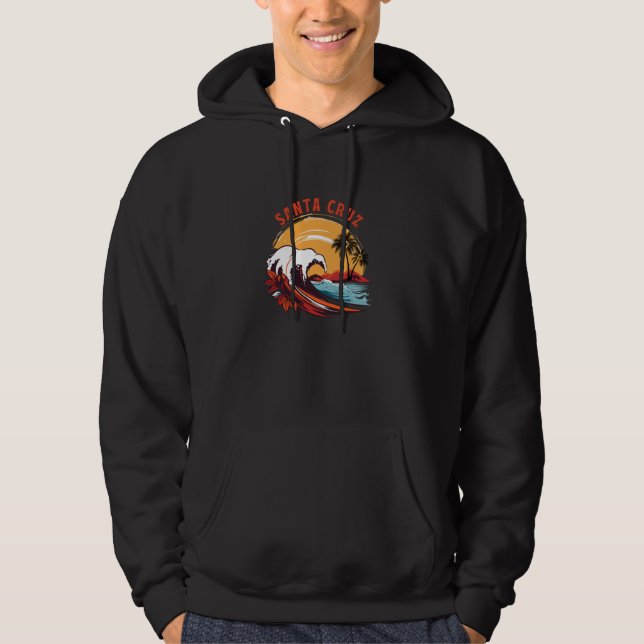 Moletom Retro Sunset Santa Cruz California Summer Surfing (Frente)