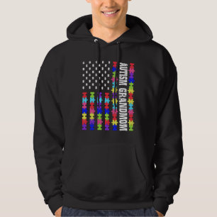 Moletom Retro U Flag Autismo Avó Quebra-cabeça Autista Awa