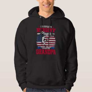 Moletom Retro Usa Flag Rugby Player Calls Me Grandpa 4th J