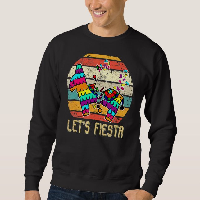 Moletom Retro Vamos Fiesta Pinata Happy Cinco De Mayo Par (Frente)