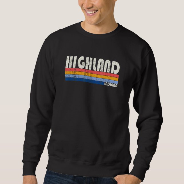 Moletom Retro Vintage 70s, 80s, Style Highland Indiana (Frente)
