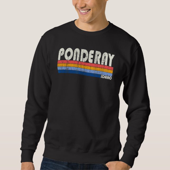 Moletom Retro Vintage 70s Style 80s Id Ponderay (Frente)