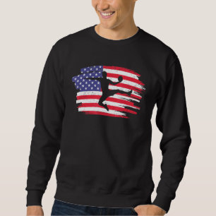 Moletom Retro Vintage American Flag Handball Em 4 De Julho