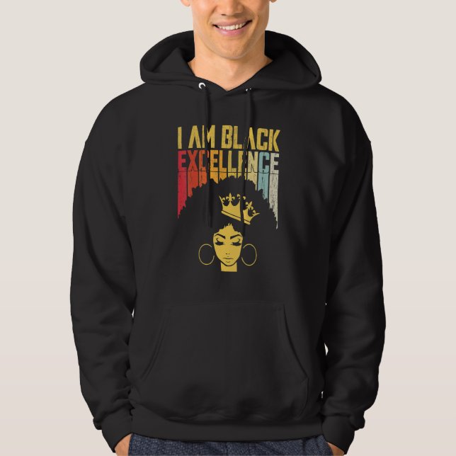 Moletom Retro Vintage Black Excellence African Pride Histo (Frente)