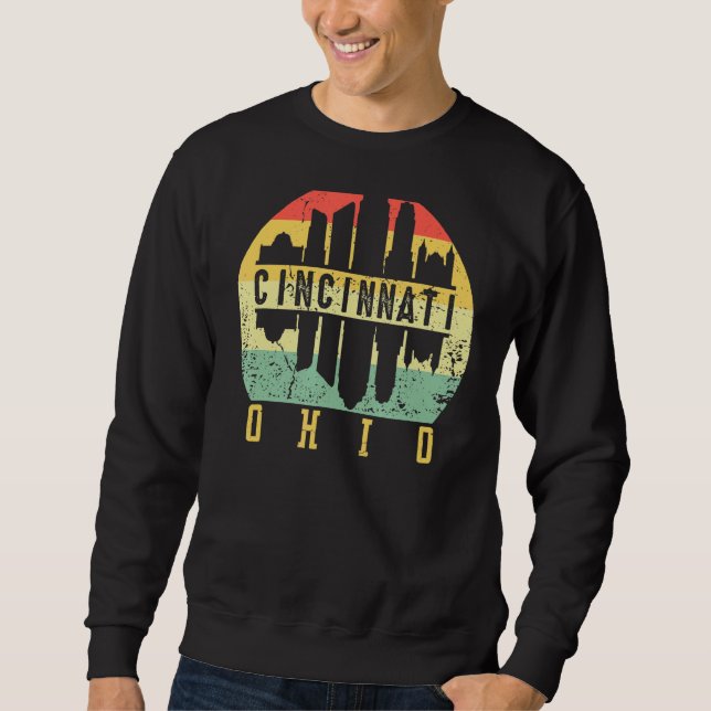 Moletom Retro Vintage CINCINNATI OHIO Centro City Skylin (Frente)