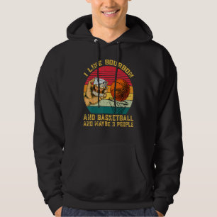 Moletom Retro Vintage Eu Gosto de Bourbon & Basquetebol & 