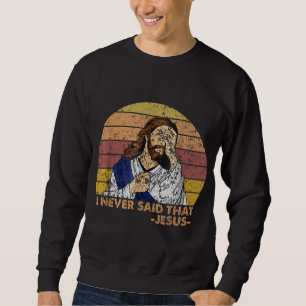 Moletom Retro Vintage Eu Nunca Disse Que A Igreja Cristã J