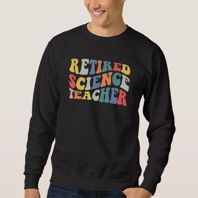 Moletom Retro Vintage Retired Science Teacher Retirement P (Frente)