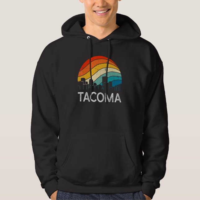 Moletom Retro Washington Tacoma Skyline Vintage Urban Skys (Frente)