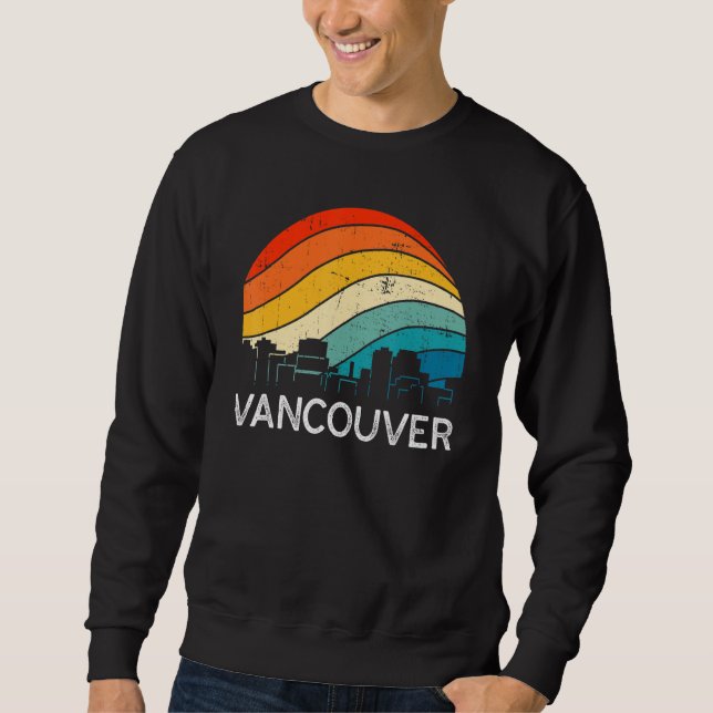 Moletom Retro Washington Vancouver Skyline Vintage Urban S (Frente)