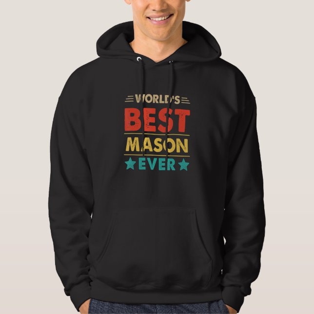Moletom Retro World's Best Mason Ever (Frente)