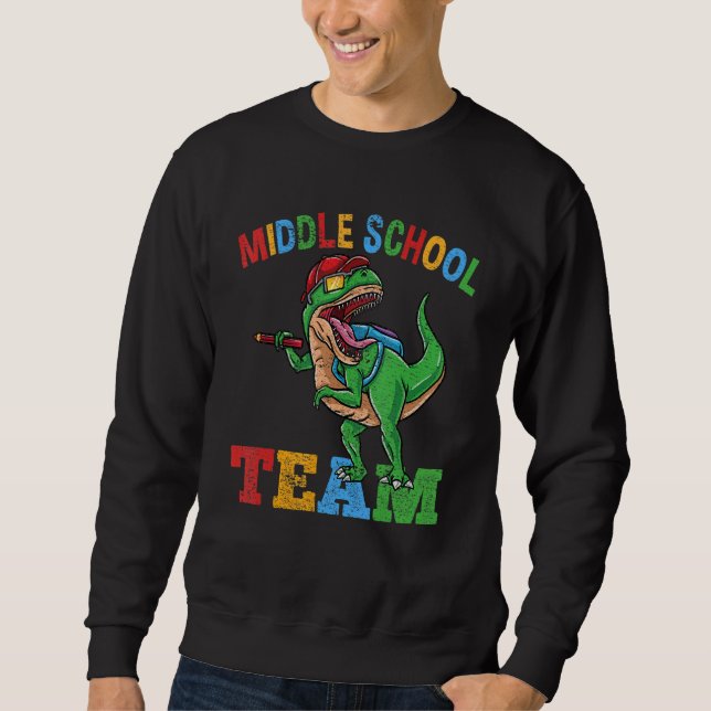 Moletom Rex Dinossaur Da Equipe Do Ensino Médio De Volta A (Frente)