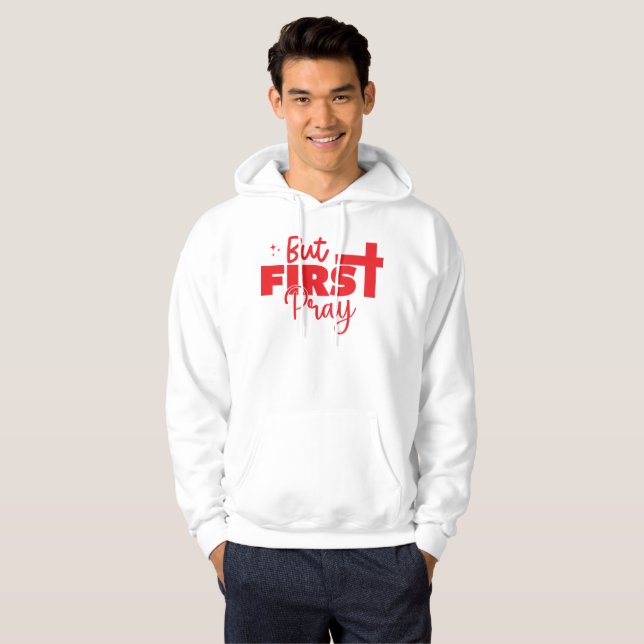 Moletom Reze Primeiro Fé Cristã (Frente Completa)