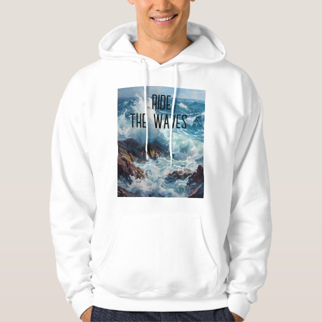 Moletom Ride the Waves – Ocean-Inspired Hoodie (Frente)