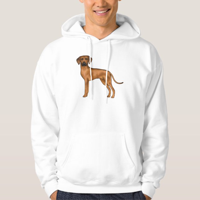 Moletom Ridgeback Brown Cartoon Lion Dog Design (Frente)