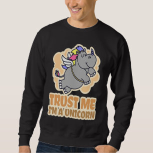 Moletom Rinoceronte & Confie em Mim Eu Sou um Unicórnio