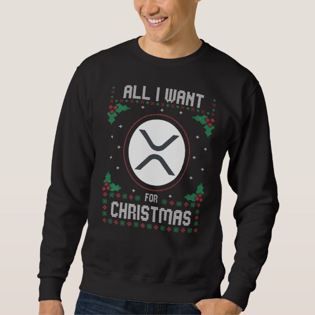 Moletom Ripple Xrp Christmas Crypto Sweater Tudo O Que Que (Frente)