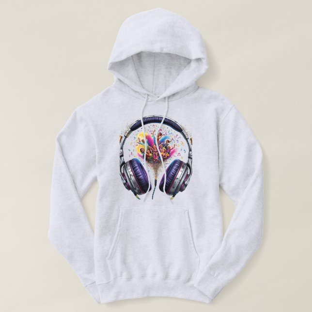 Moletom Ritmos dentro de: Fones de ouvido de Dança (Frente do Design)