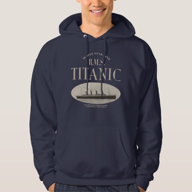 Moletom RMS Titanic Navio Fantasma Sepia Hoodie (Frente)
