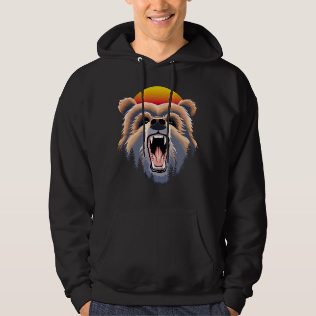 Moletom Roaring Grizzly Bear Face (Frente)