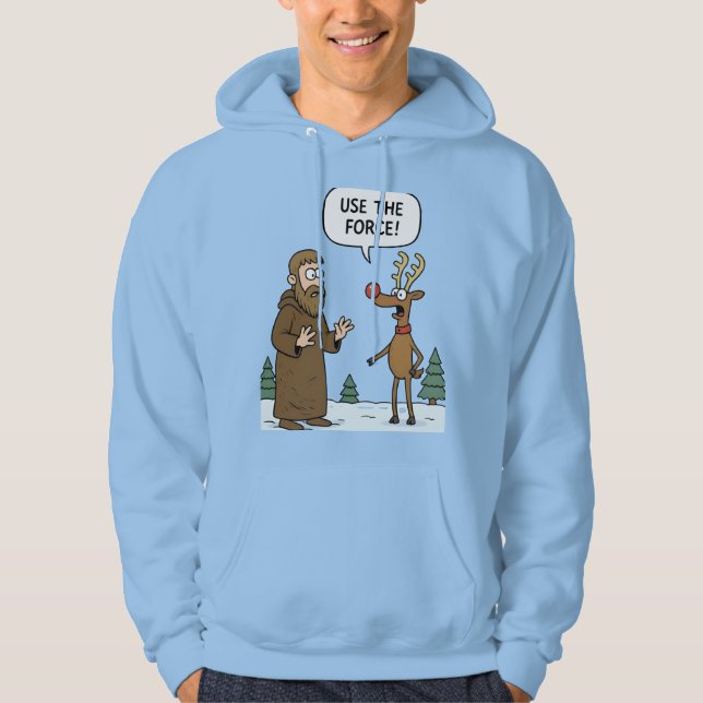 Moletom Robed Monk and Reindeer Winter Scene (Frente)