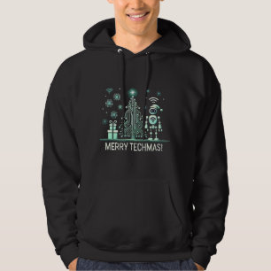 Moletom Robô AI com Árvore de Natal Tech - Techmas de Feli