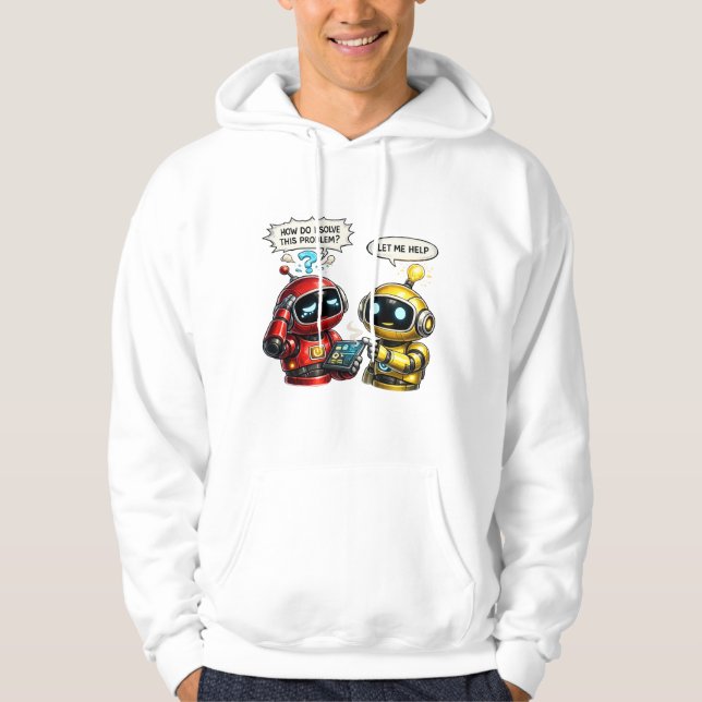 Moletom robôs engraçados (Frente)