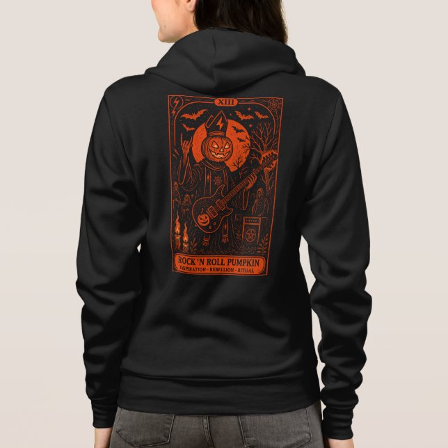 Moletom Rock 'N Roll Pumpkin Tarot Card Unisex (Verso)