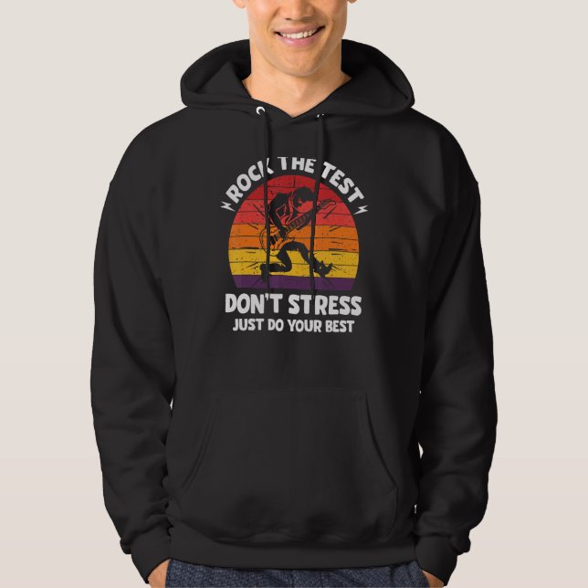 Moletom Rock The Test Donn Stress Test Day Testing Day Te (Frente)