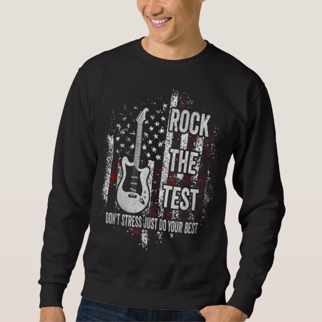 Moletom Rock The Test Donn Stress Test Day Testing Day Te (Frente)