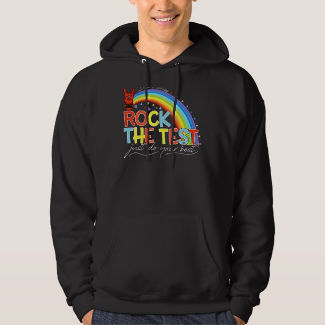 Moletom Rock the Test Don't Stress Do Your Best Test Day (Frente)