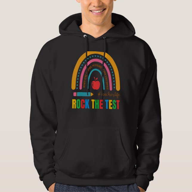 Moletom Rock The Test Testing For Teachers (Frente)